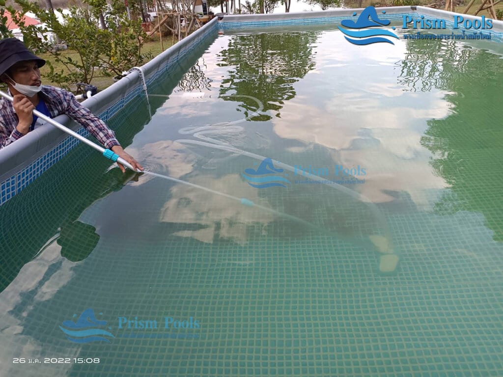 ติดตั้ง สระว่ายน้ำ INTEX 24 ฟุต Ultra XTR สระว่ายน้ำสำเร็จรูป รุ่น 26378 - 45