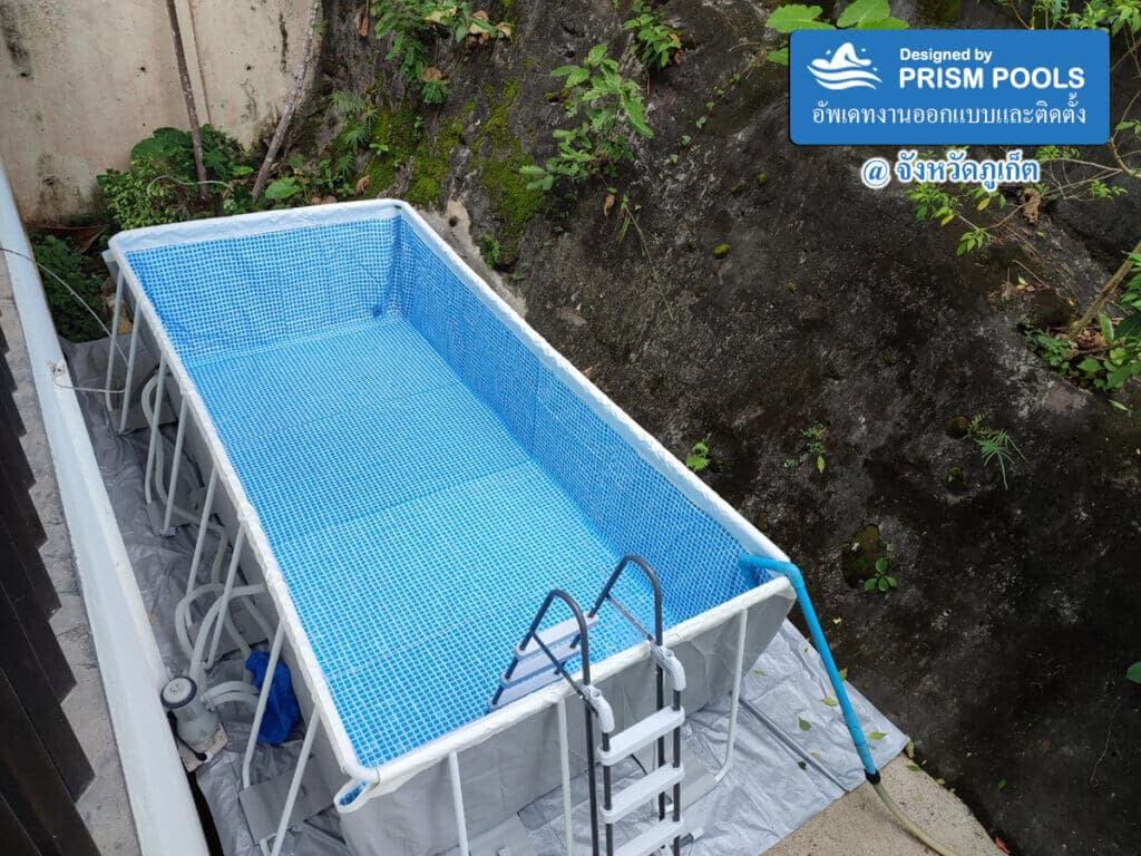 ติดตั้ง สระน้ำ INTEX ขนาด 16 ฟุต Prism Rectangular สระว่ายน้ำสำเร็จรูป รุ่น 26792-66