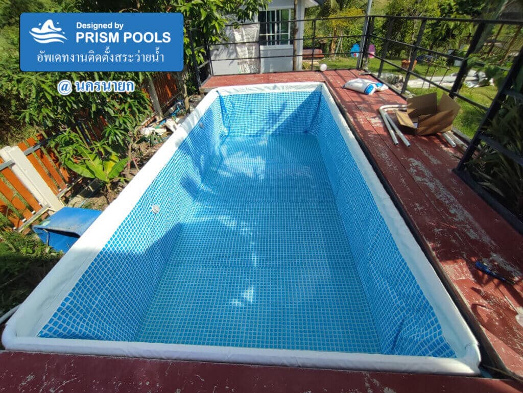 ติดตั้ง สระน้ำ INTEX ขนาด 16 ฟุต Prism Rectangular สระว่ายน้ำสำเร็จรูป รุ่น 26792-61