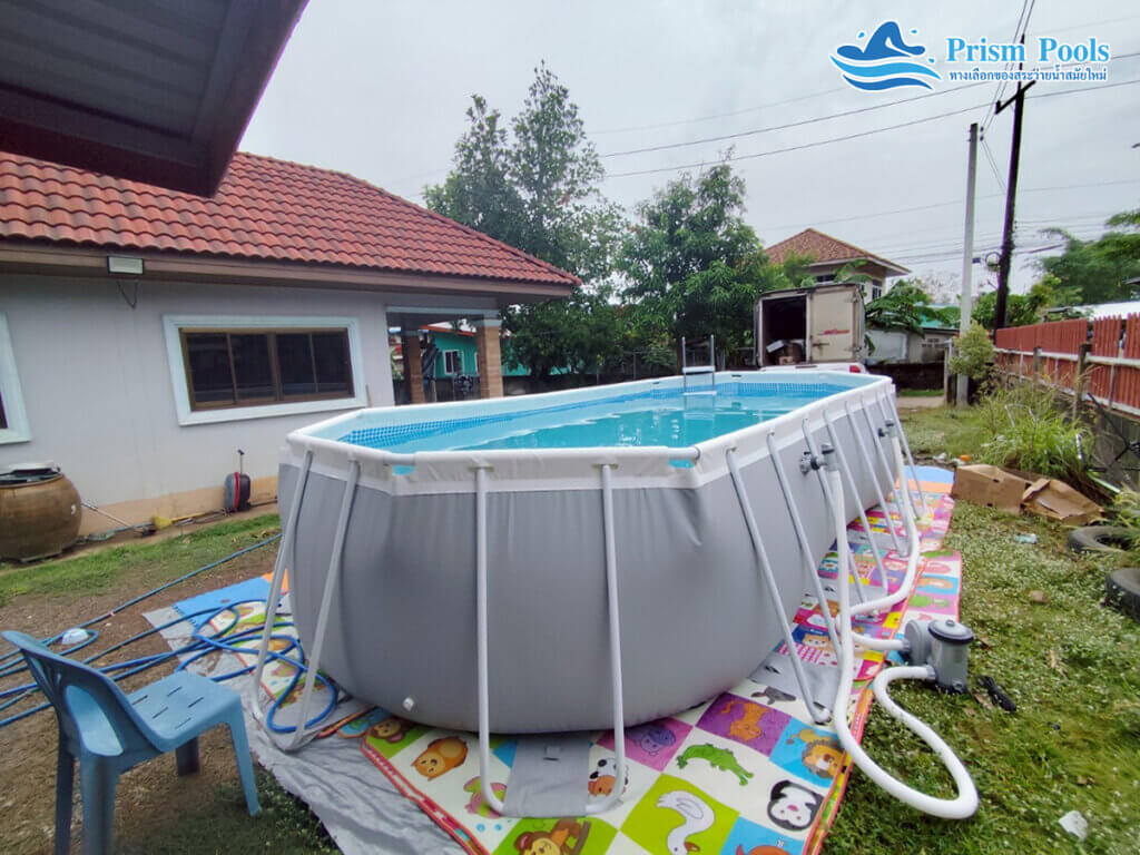 ติดตั้ง สระน้ำ INTEX ขนาด 20 ฟุต Prism Oval สระว่ายน้ำสำเร็จรูป รุ่น 26798 - 17